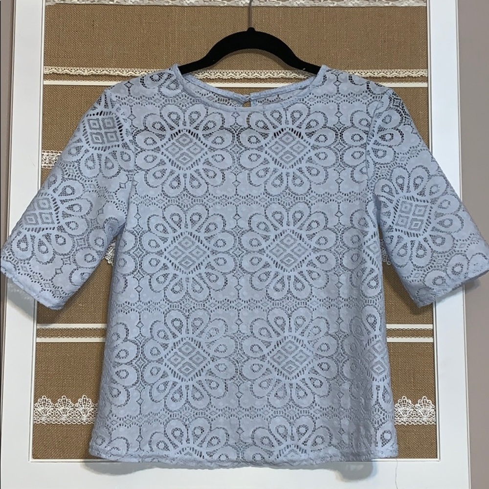 Baby blue crochet top